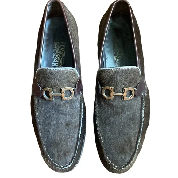 Salvatore Ferragamo Horse Hair Loafers SALVATORE FERRAGAMO LEATHER PONY HAIR LOAFER SIZE 8.5 AA  main image 2